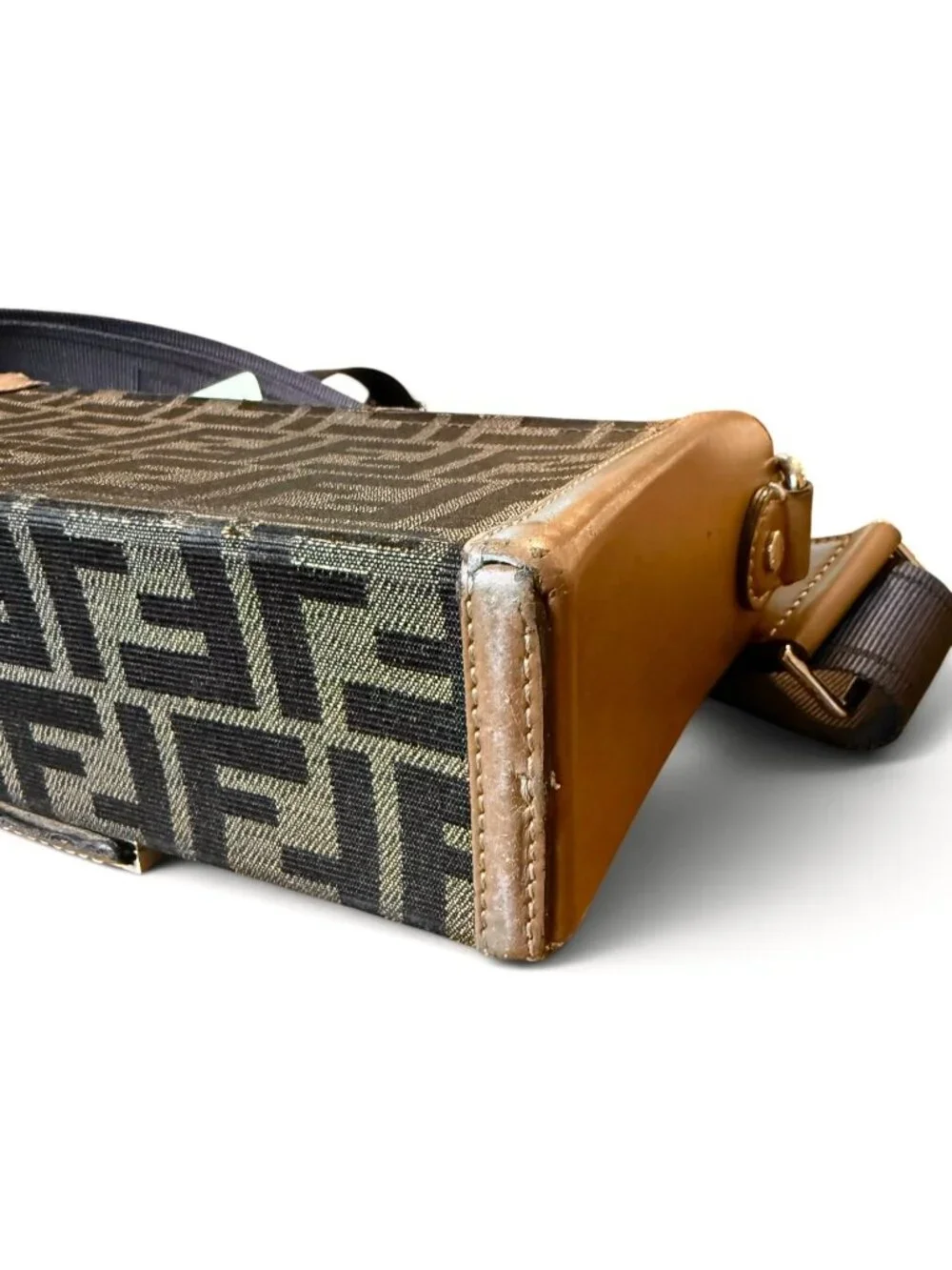Fendi Zucca Mini Soft Trunk with Adjustable Crossbody Strap and COA